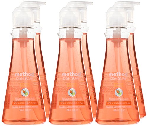 Method Dish Soap, Clementine, 18 Fl. Oz (Pack of 6)