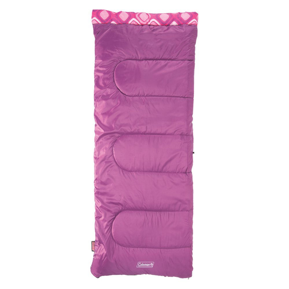 Coleman Kids 45°F Sleeping Bag for Children up to 5ft 5in Tall, Lightweight & Warm Sleep Sack for Indoor/Outdoor Use, Machine Washable