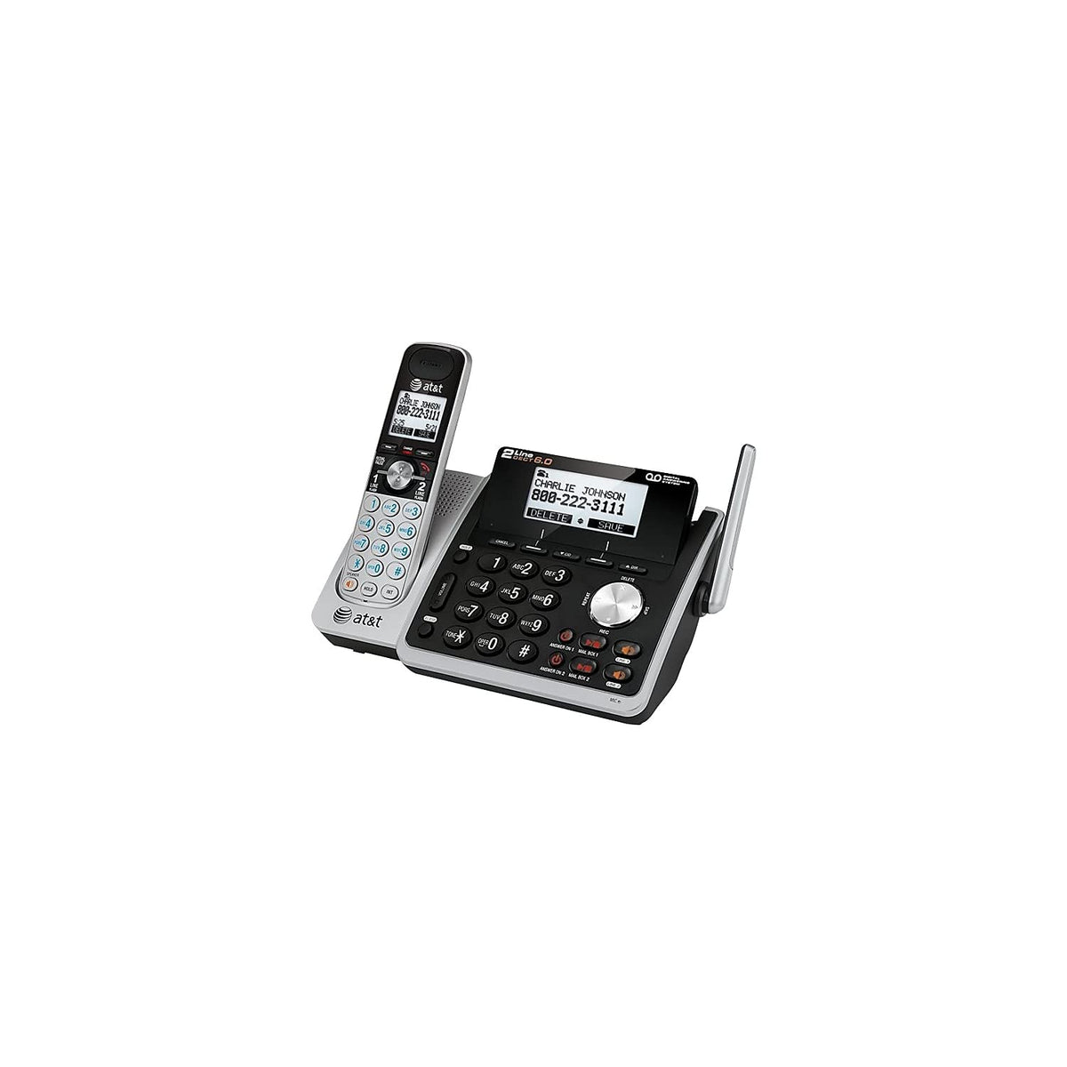 AT&T TL88102 Cordless Digital Answering System, Base and 1 Handset
