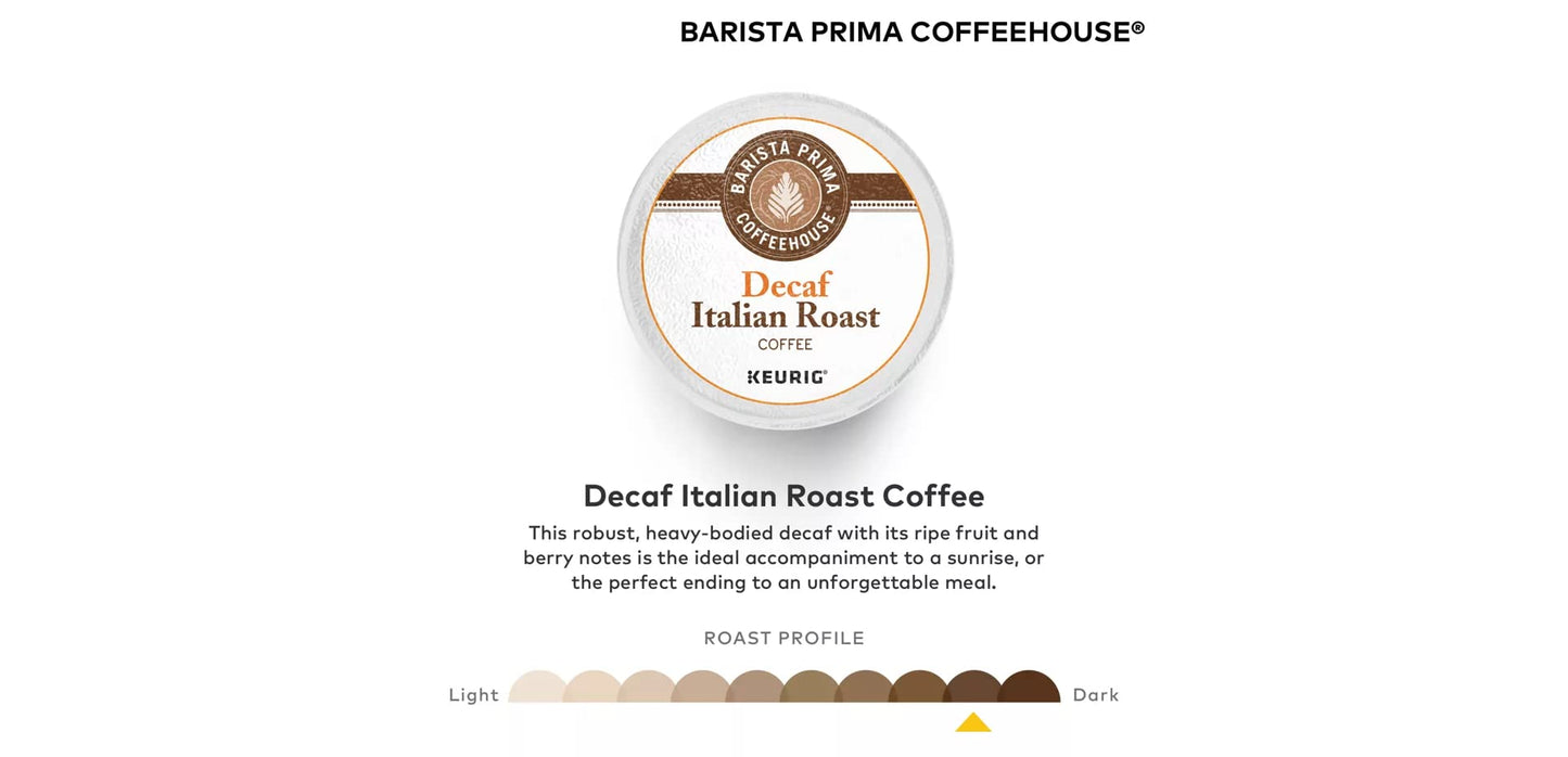 Keurig Barista Prima Coffeehouse Decaf Italian Roast Coffee K-Cups (48-Count)
