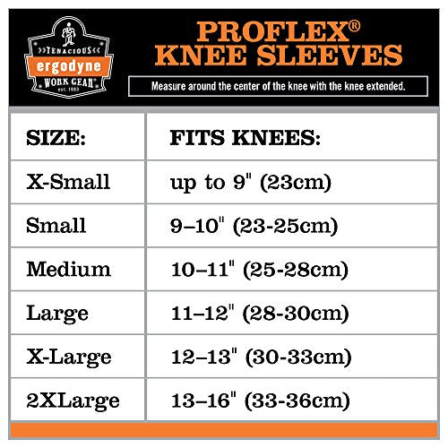 Ergodyne ProFlex 615 Knee Sleeve, Black, Large