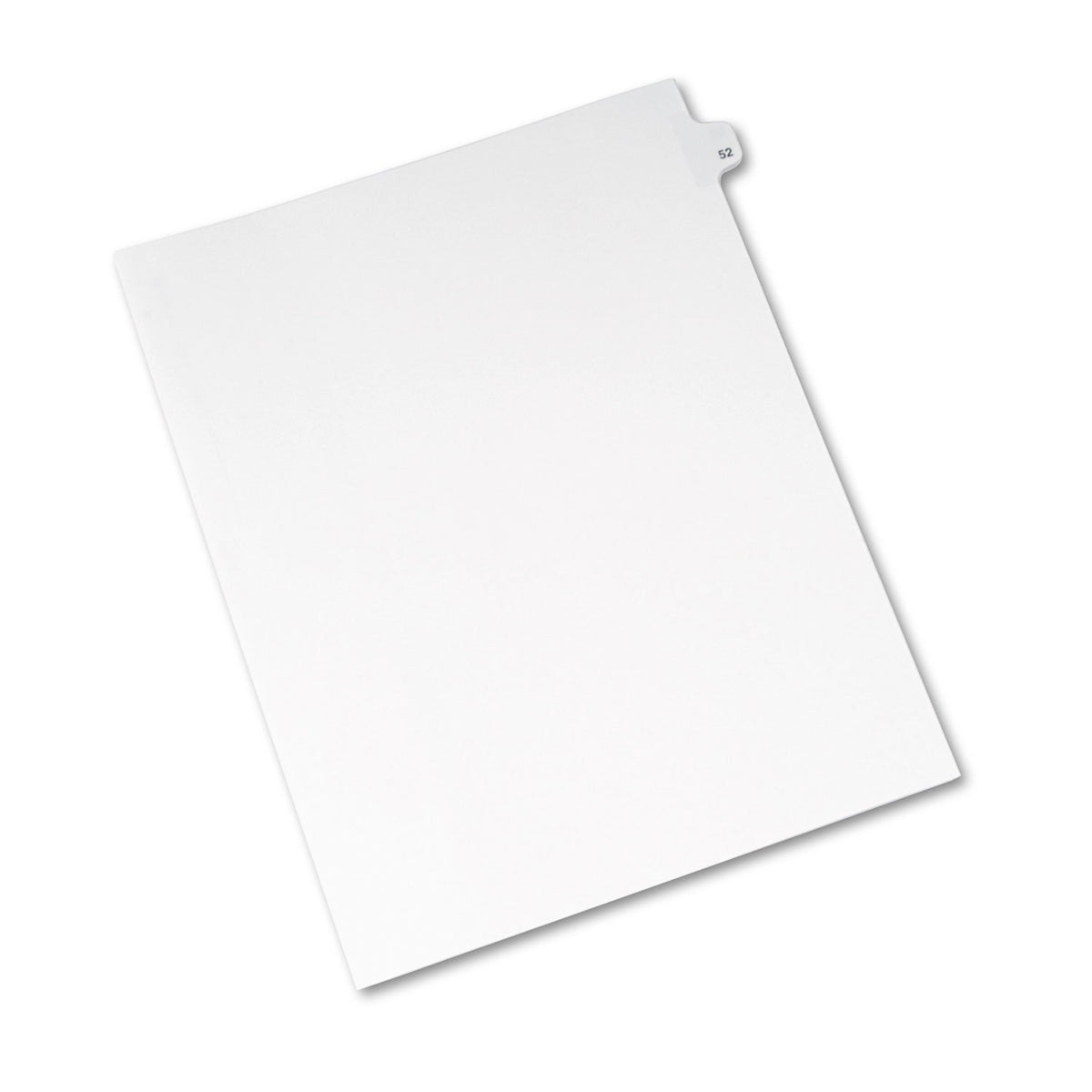 Avery 01052 Avery-Style Legal Exhibit Side Tab Divider, Title: 52, Letter, White, 25/Pack