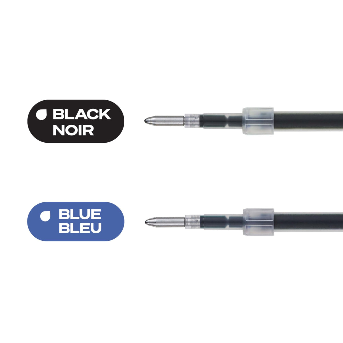 uniball Refill For Jetstream Rt Pens, Bold Conical Tip, Black Ink, 2/pack