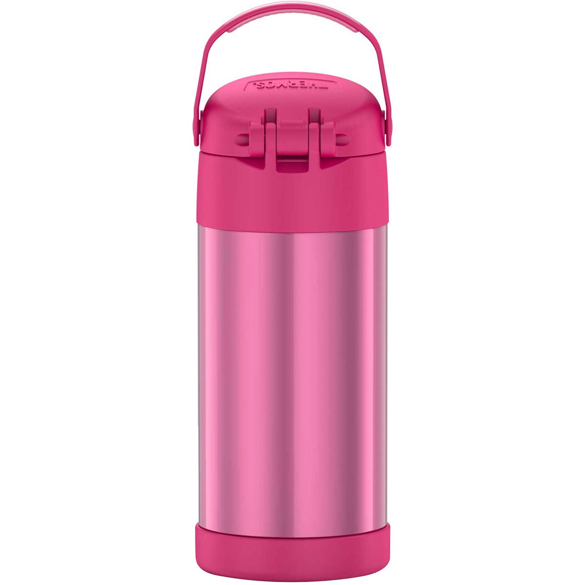 THERMOS FUNTAINER Water Bottle with Straw - 12 Ounce - Kids Stainless Steel Vacuum Insulated Water Bottle with Lid, Pink