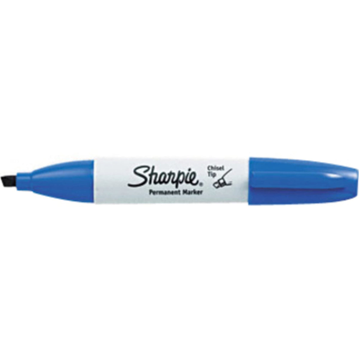 SHARPIE Permanent Markers, Broad, Chisel Tip, 12-Pack, Blue (38203)
