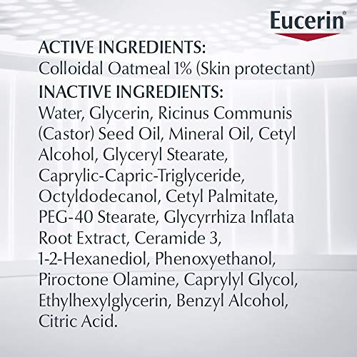 Eucerin Eczema Relief Cream, Full Body Lotion, Moisturizing Eczema Cream with Colloidal Oatmeal (Skin Protectant) and Ceramide 3, Multi-Pack, 8 Oz Tube, Pack of 3