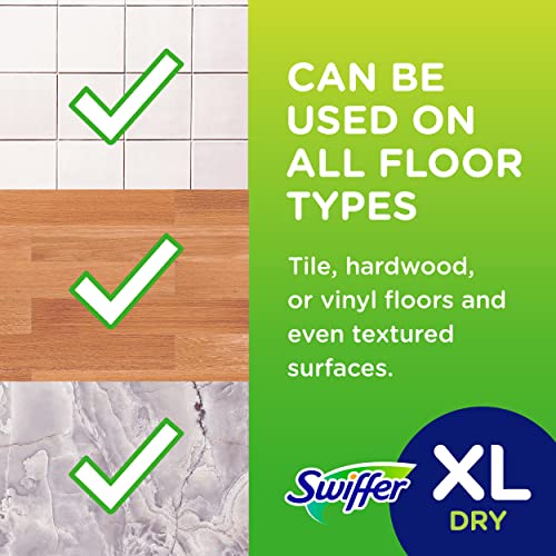 Swiffer Sweeper Dry Sweeping Pad Multi Surface Refills for X-Large Dusters Floor Mop, Unscented, 16 Count (Packaging May Vary)