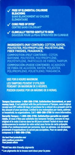 Tampax Pearl Tampons, Light/Regular/Super Absorbency with LeakGuard Braid, Triple Pack, Scented, 34 Count