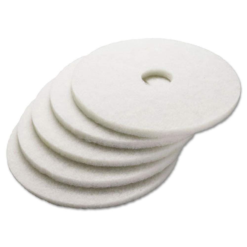 Boardwalk BWK4020WHI 20 in. Diameter Polishing Floor Pads - White (5/Carton)