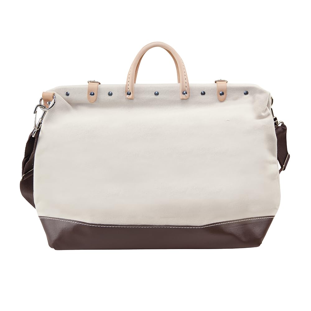Klein Tools 5102-18SP Deluxe Canvas Tool Bag Made of Natural Canvas with 13 Interior Pockets and Detachable Shoulder Strap, 18-Inch
