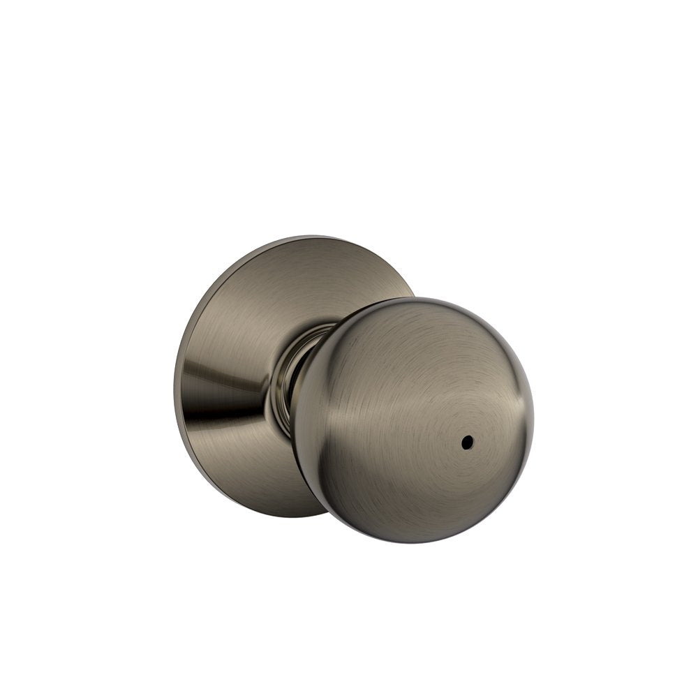 SCHLAGE F40ORB620 Orbit Privacy Knob, Antique Pewter
