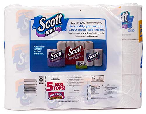 Scott 1000 Sheets Per Roll Toilet Paper,36 Rolls Bath Tissue
