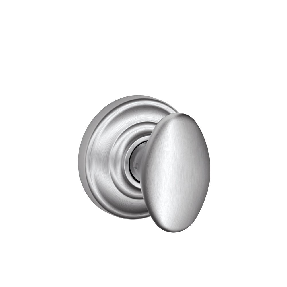 SCHLAGE Siena Passage Knob, Andover Rose, Satin Chrome