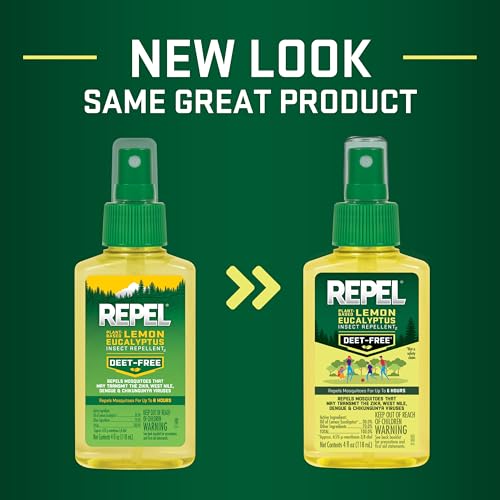 Repel Plant-Based Lemon Eucalyptus Insect Repellent, Mosquito Repellent, Pump Spray, 4 Ounce, (Pack of 2)