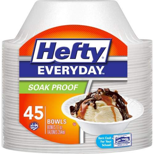 Foam Bowls, Soak-Proof, 12-oz., 45-Ct.
