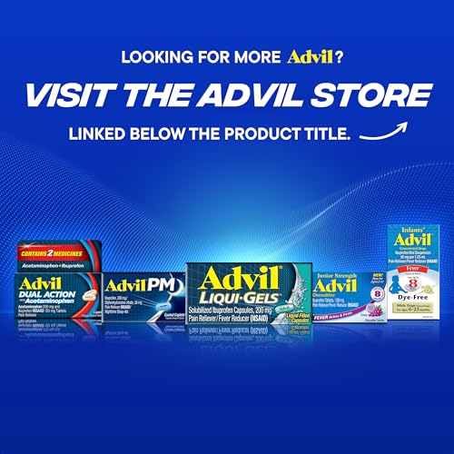Advil Junior Strength Chewable Ibuprofen Pain Reliever and Fever Reducer, Children's Ibuprofen for Pain Relief, Grape - 24 Tablets (Pack of 3)
