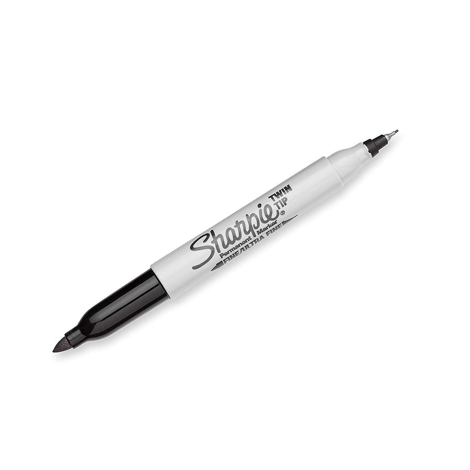 Sharpie Twin Tip Permanent Markers, Fine and Ultra Fine, Black, 24 Count