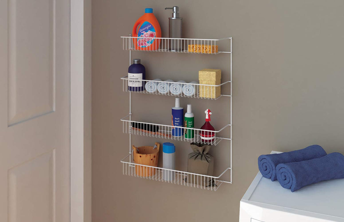 ClosetMaid 8033 4-Tier Wall Rack, 18-Inch Wide, White
