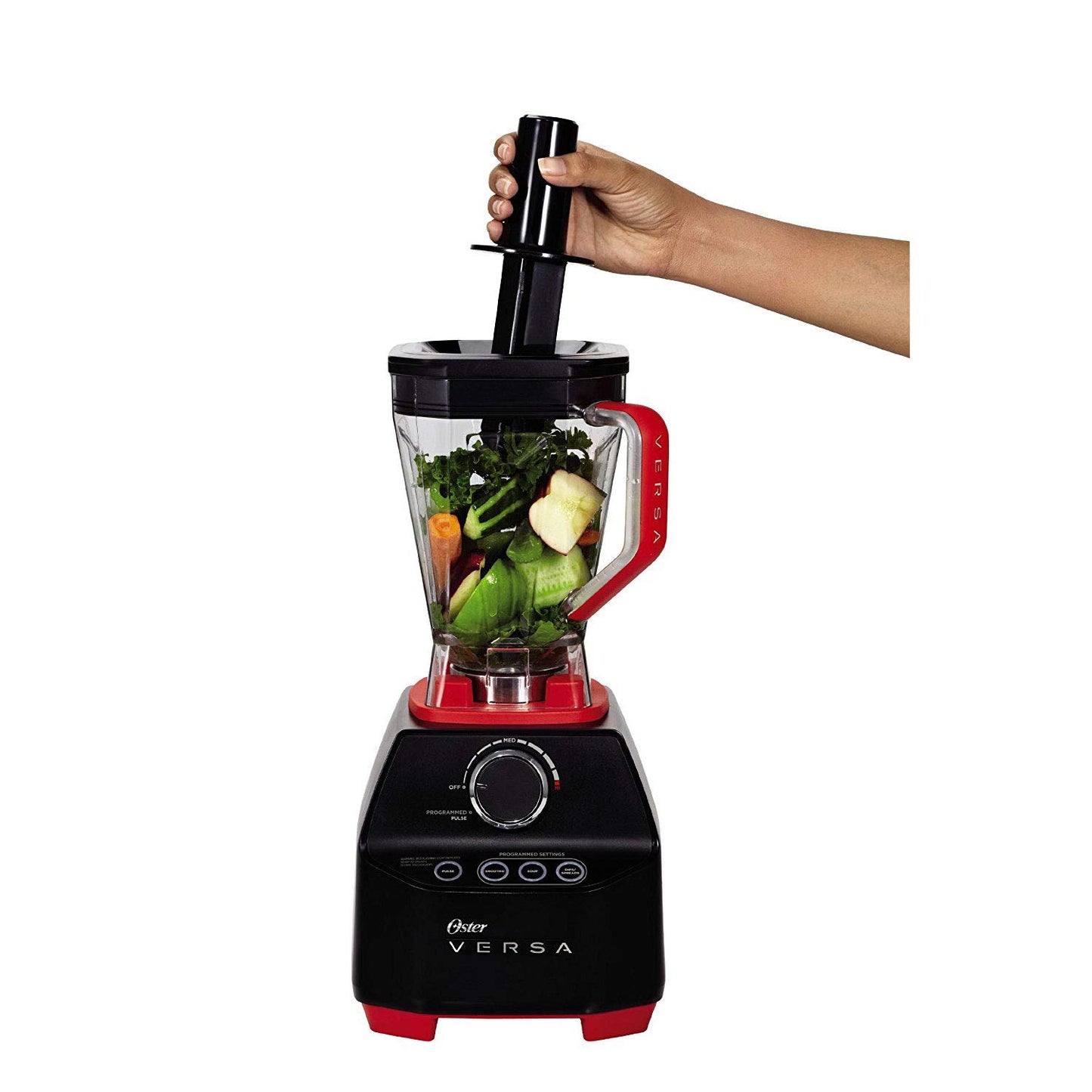 Oster Versa Professional Power Blender | 1400 Watts | Stainless Steel Blade | Low Profile Jar | Perfect for Smoothies, Soups, Black