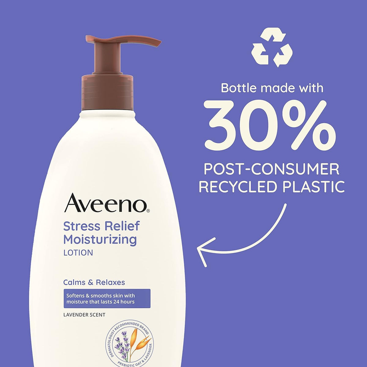 AVEENO Active Naturals Stress Relief Moisturizing Lotion 12 oz (Pack of 3)