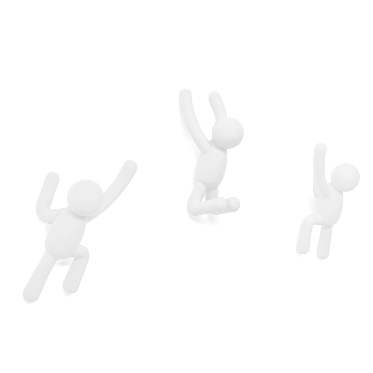 Umbra Buddy Wall Hooks, White, Set of 3