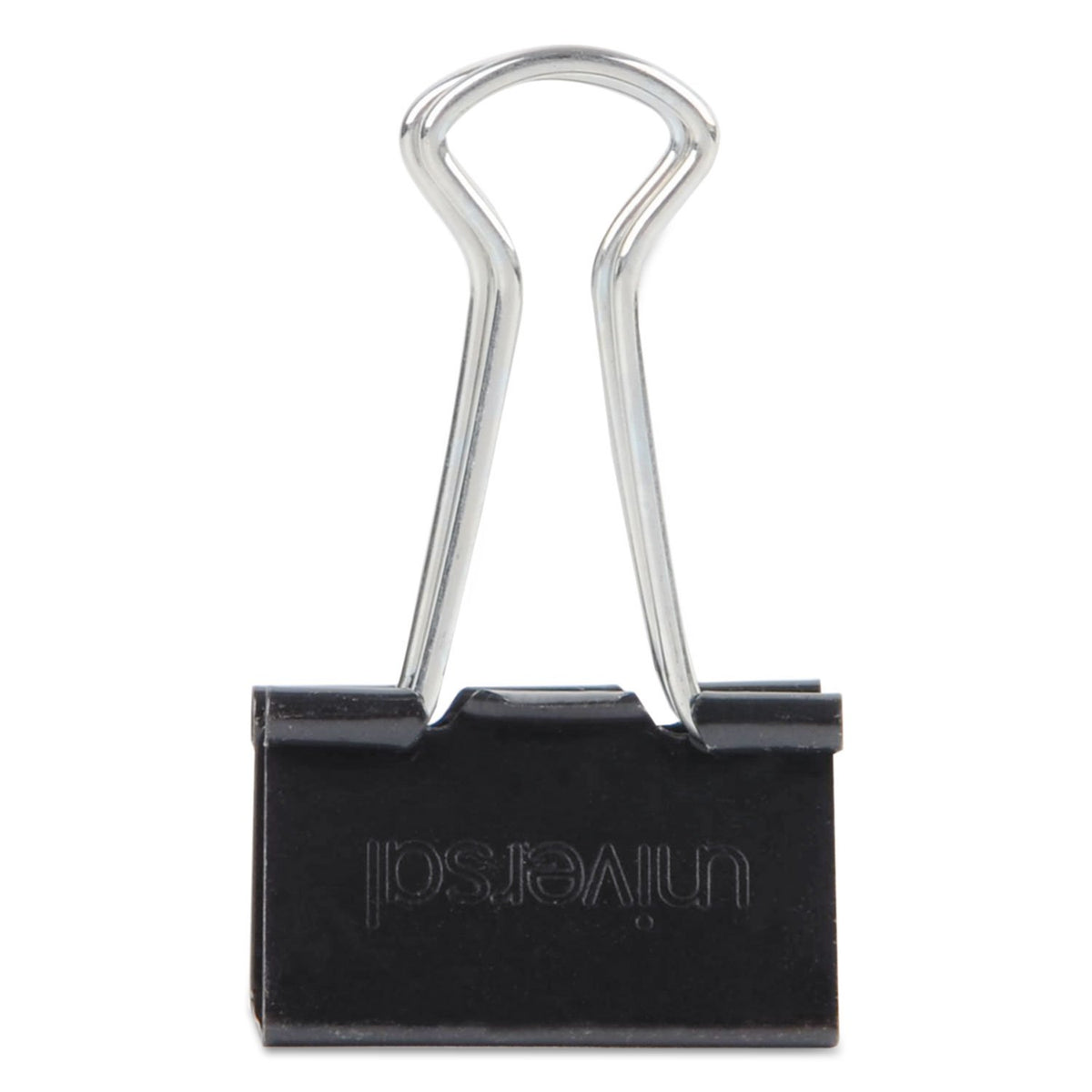 Universal UNV10210VP Binder Clips in Zip-Seal Bag - Medium, Black/Silver (36/Pack)