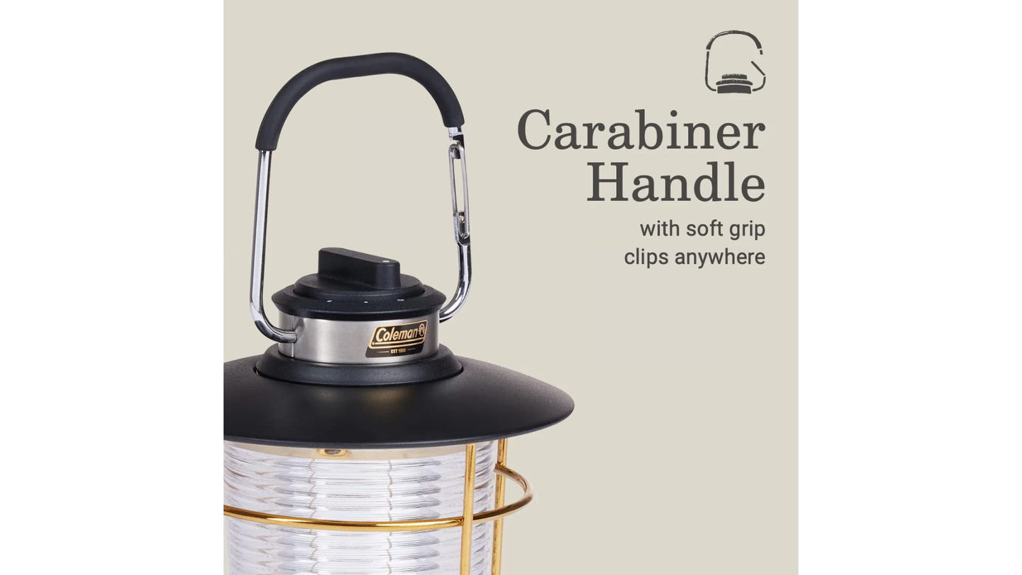 Coleman 1900 Collection 200 Lumens Premium LED Lantern, Durable Impact & Water-Resistant Lantern with Adjustable Brightness Settings & Carry Handle