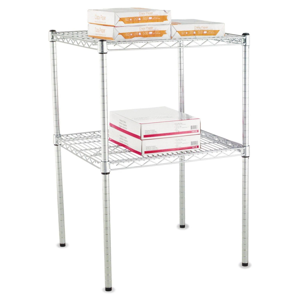 Alera ALESW59PO36SR 36 in. Stackable Posts for Wire Shelving - Silver (4/Pack)