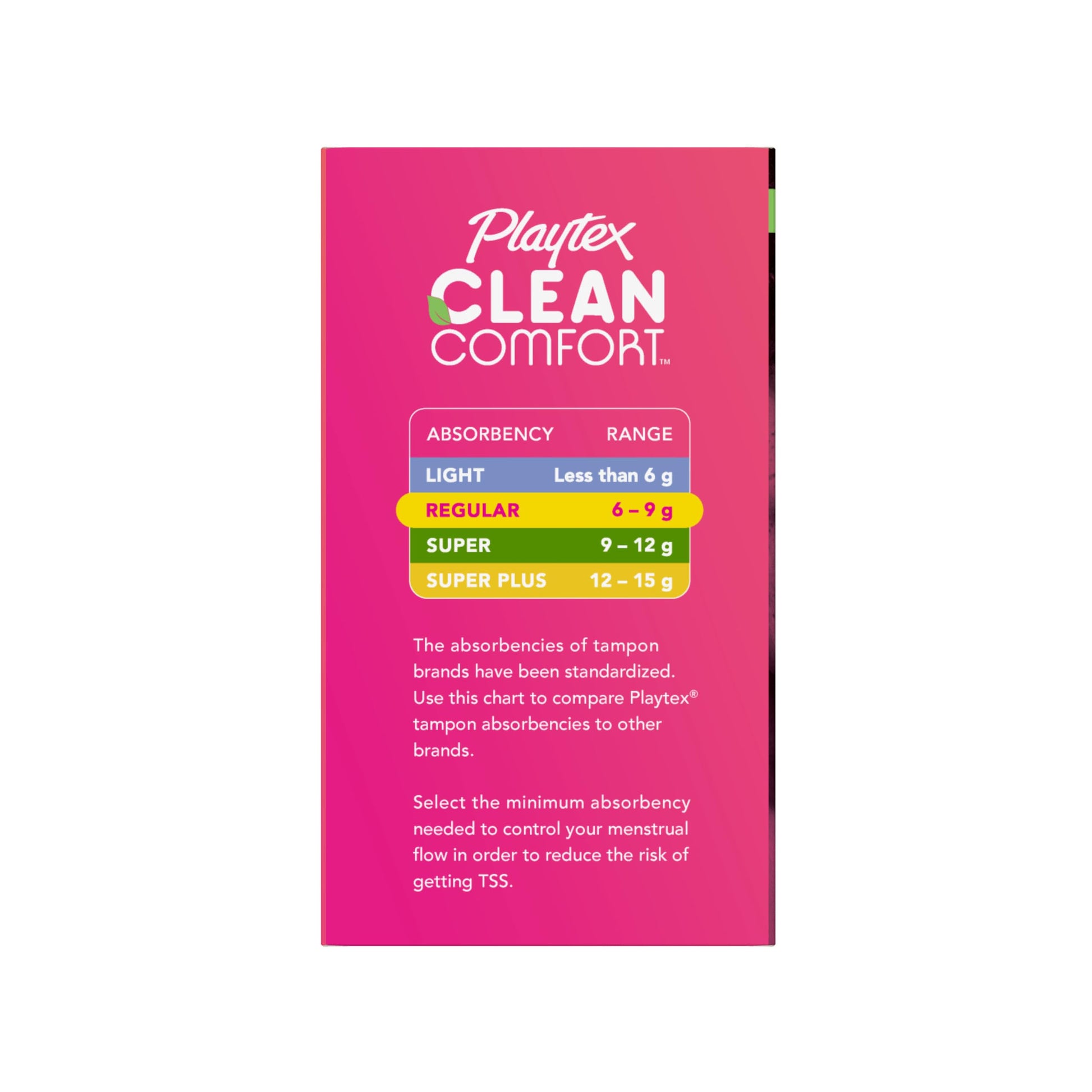 Playtex Clean Comfort Organic Cotton Tampons, Regular Absorbency, Fragrance-Free, Organic Cotton - 30ct