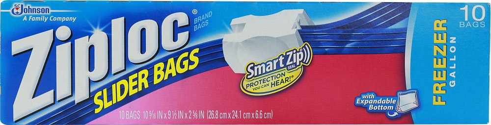 Ziploc Slider Freezer Bag 10 pk Clear