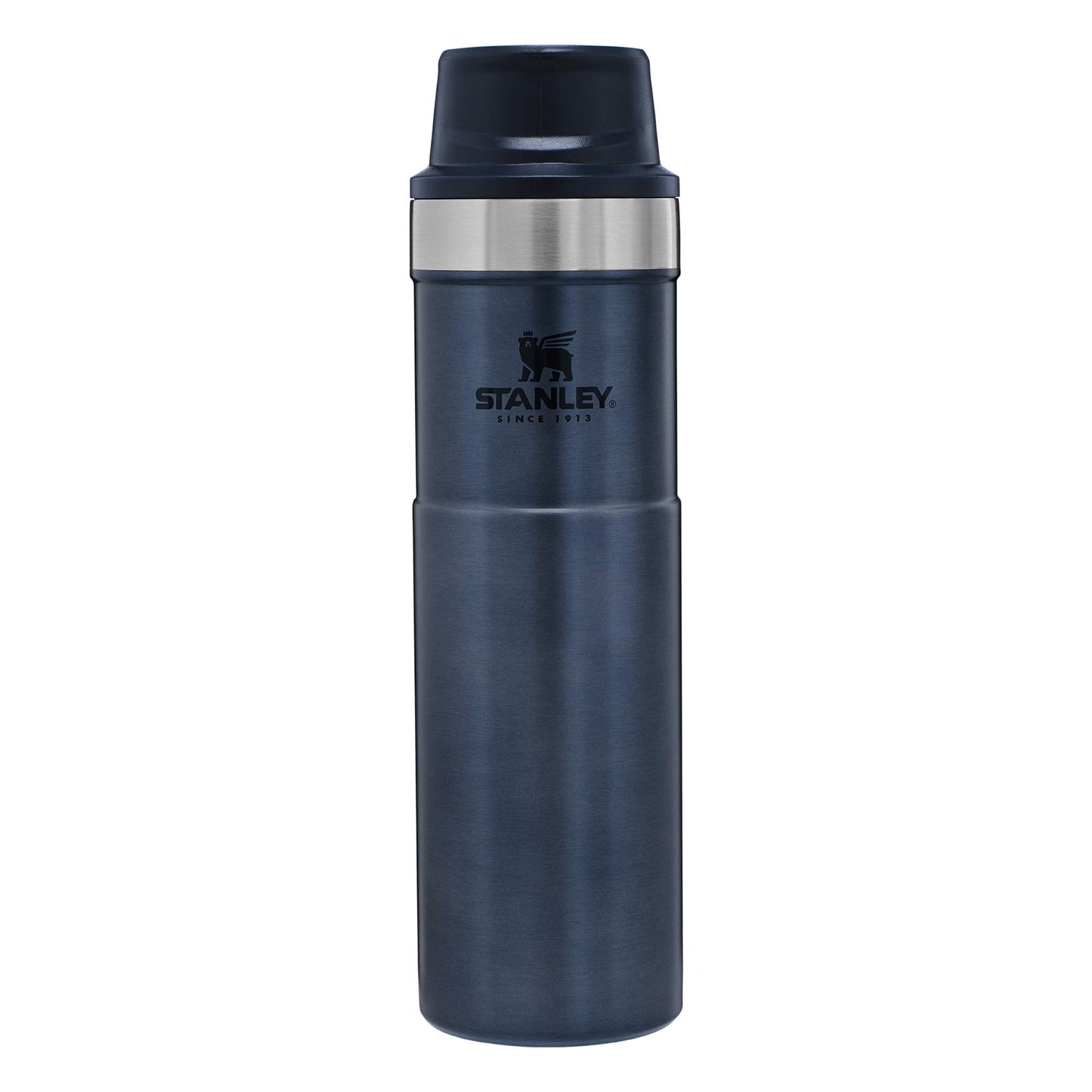 Stanley Classic Trigger Action Travel Mug 20 oz –Leak Proof + Packable Hot & Cold Thermos – BPA Free Stainless-Steel Travel Cup, Nightfall, 1 Count