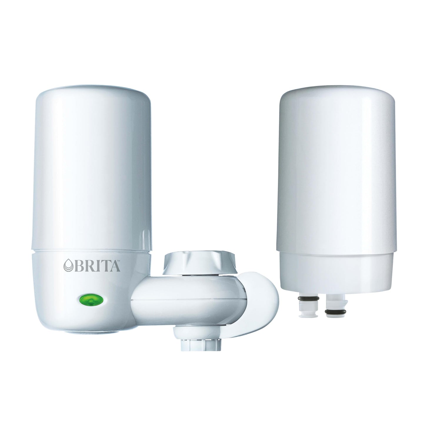 Brita Faucet Mount System, Water Faucet Filtration System with Filter Change Reminder, Reduces 99% of Lead, Made Without BPA, Elite Advanced, White, Includes 2 Replacement Filters