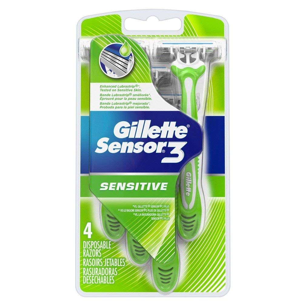 Gillette Sensor 3 Disp 4 ct Blue product image 1