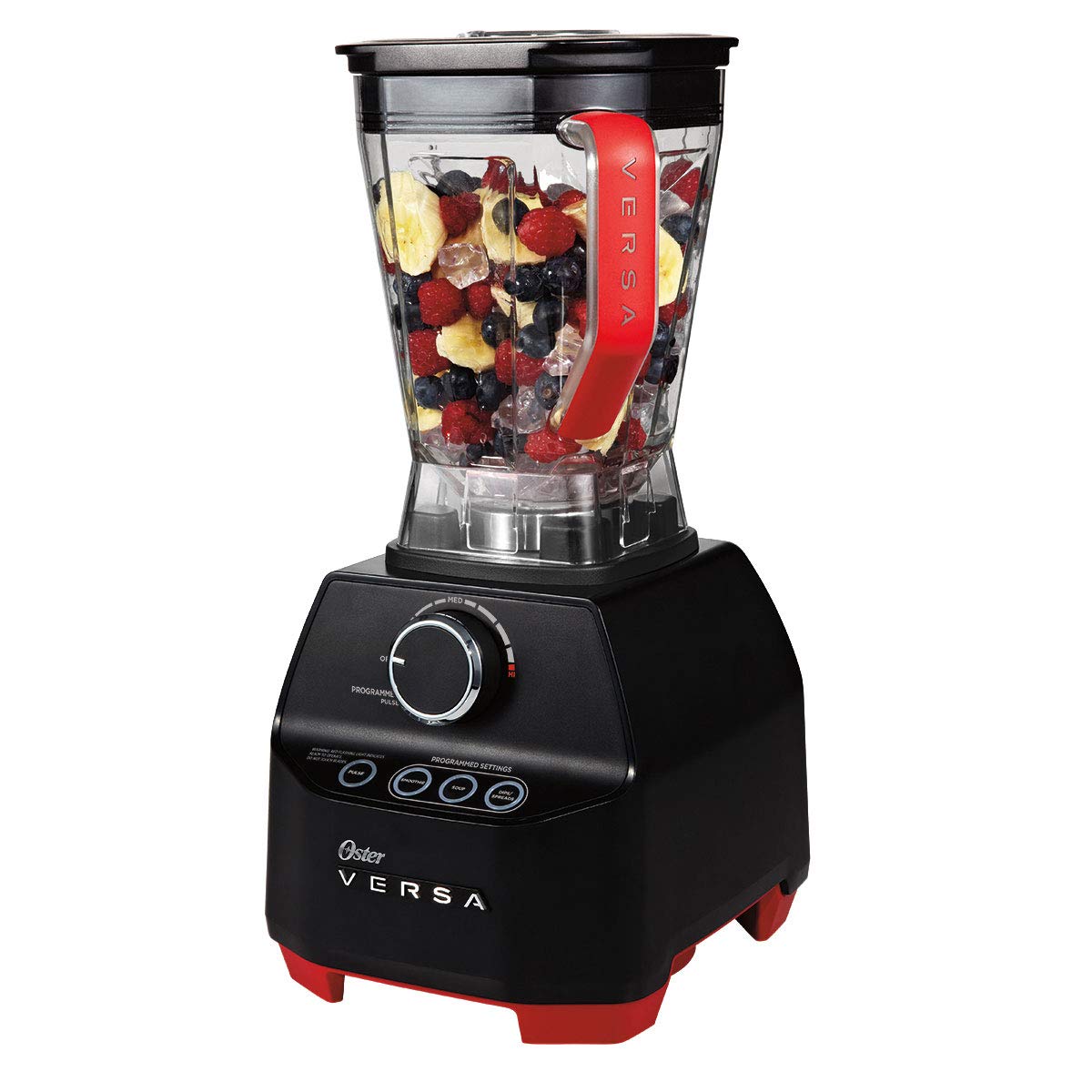 Oster Versa Professional Power Blender | 1400 Watts | Stainless Steel Blade | Low Profile Jar | Perfect for Smoothies, Soups, Black