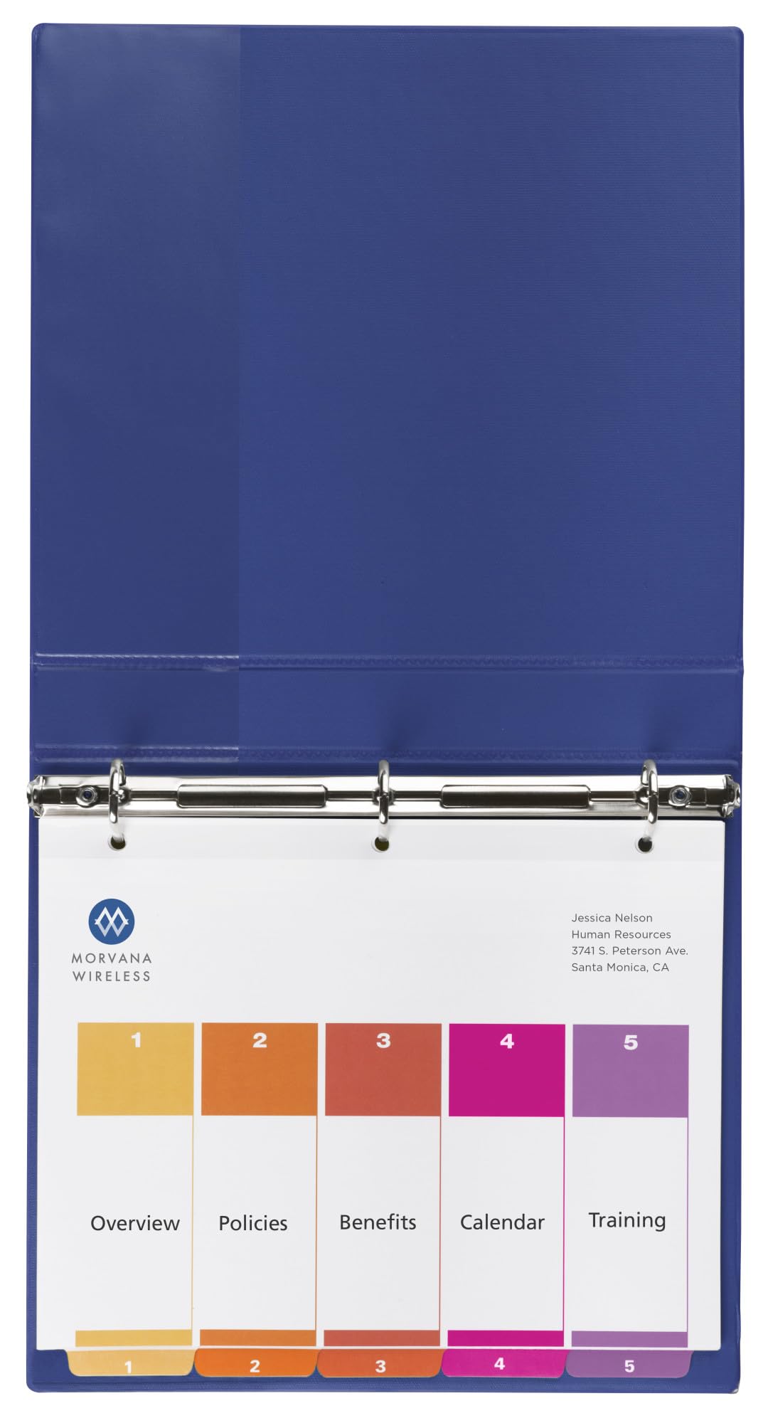Avery 5 Tab Dividers for 3 Ring Binders, Customizable Table of Contents, Multicolor Tabs, 6 Sets (11187)