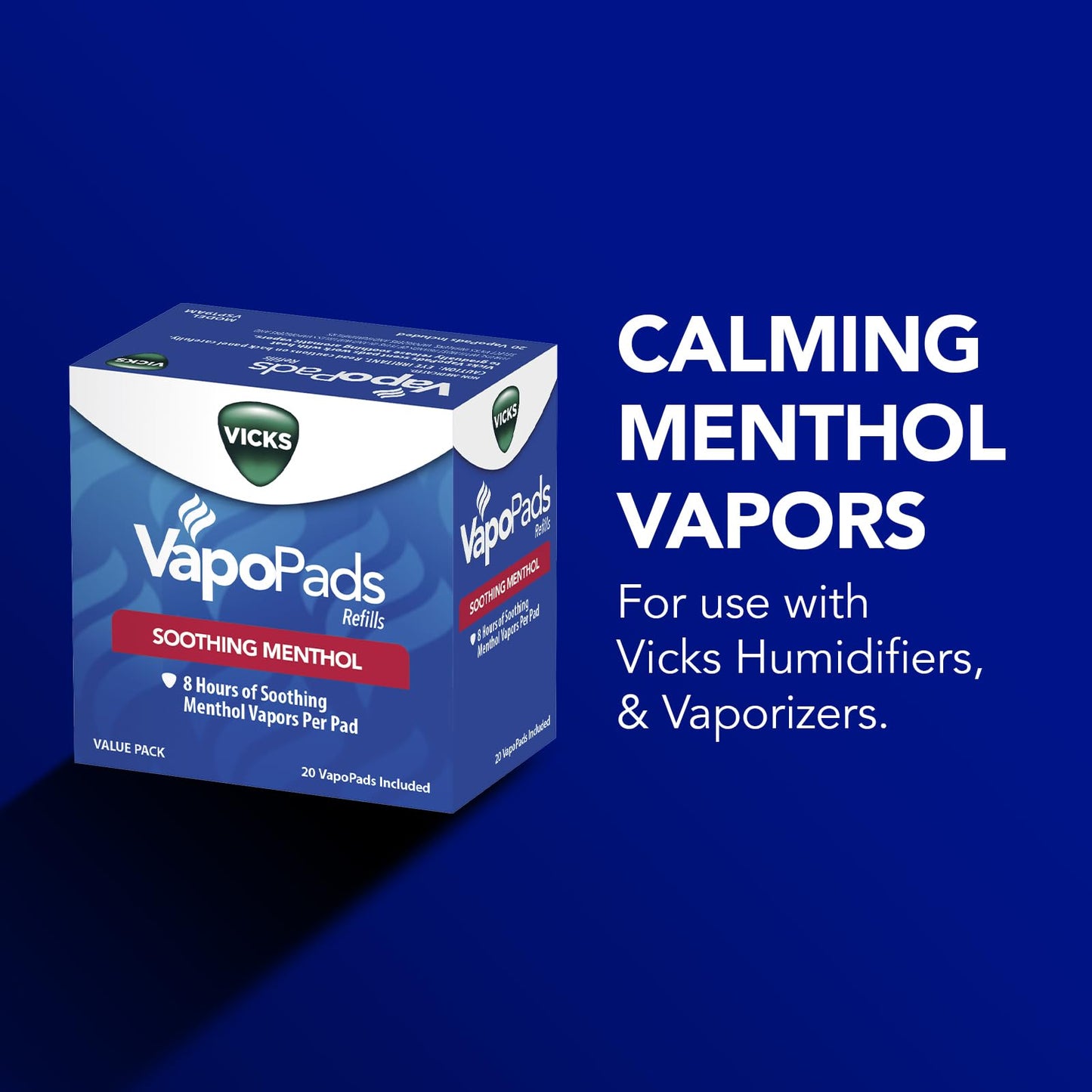 Vicks VapoPads, 20 Count – Vicks VapoPads, 20 Count Refill Scent Pads – Soothing Menthol Vapor Pads for Vicks Humidifiers, Vaporizers, Waterless Vaporizers, and Plug-Ins, FSA and HSA Eligible