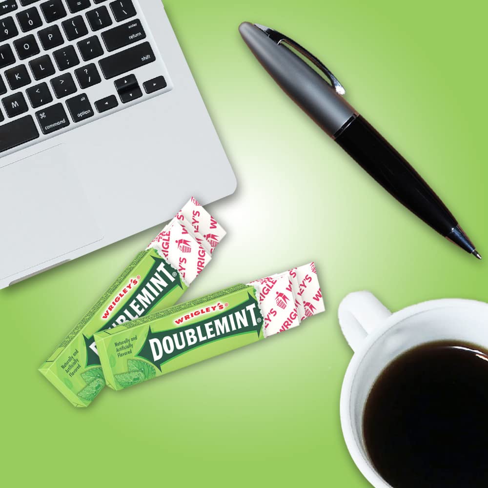 WRIGLEY'S DOUBLEMINT Mint Gum Chewing Gum Bulk Pack, 5 Stick (Pack of 40)