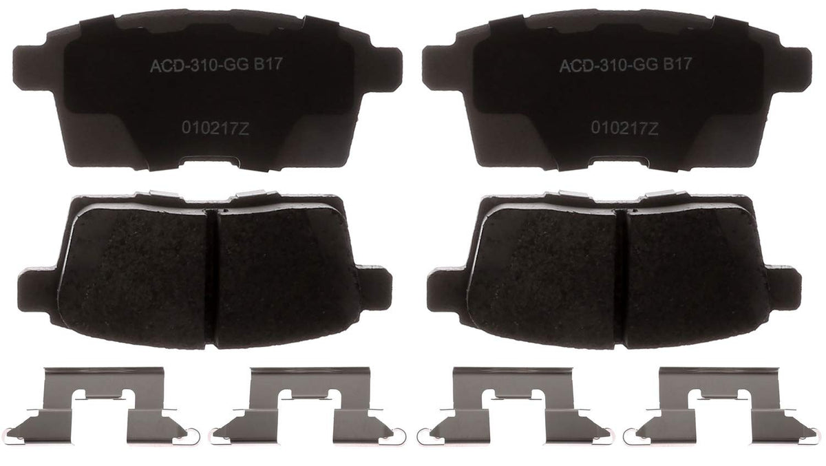 ACDelco Silver 14D1259CHF1 Ceramic Rear Disc Brake Pad Set with Clips