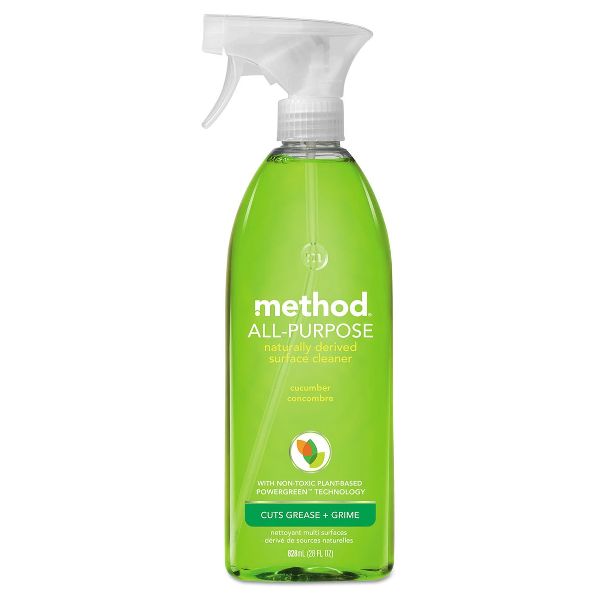 Method 01239 All Surface Cleaner, Lime & Sea Salt, 28 oz Bottle, 8/Carton