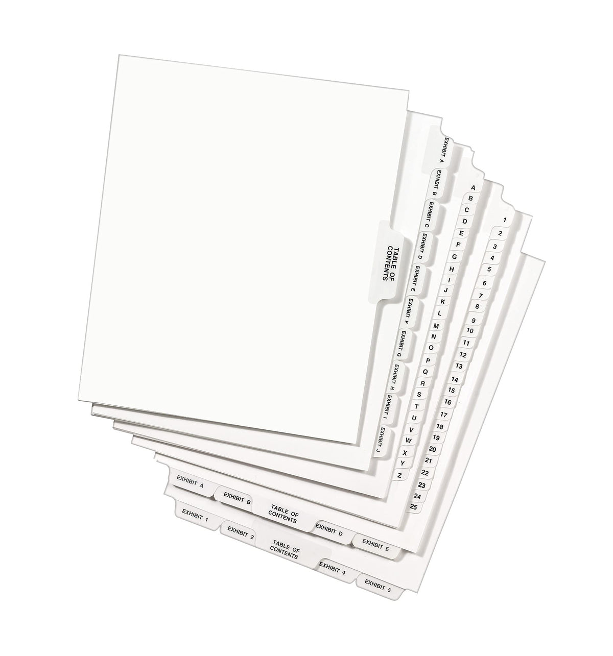 Avery Legal Dividers, Standard Collated Sets, Letter Size, Side Tabs, 76-100 Tab Set (01333)