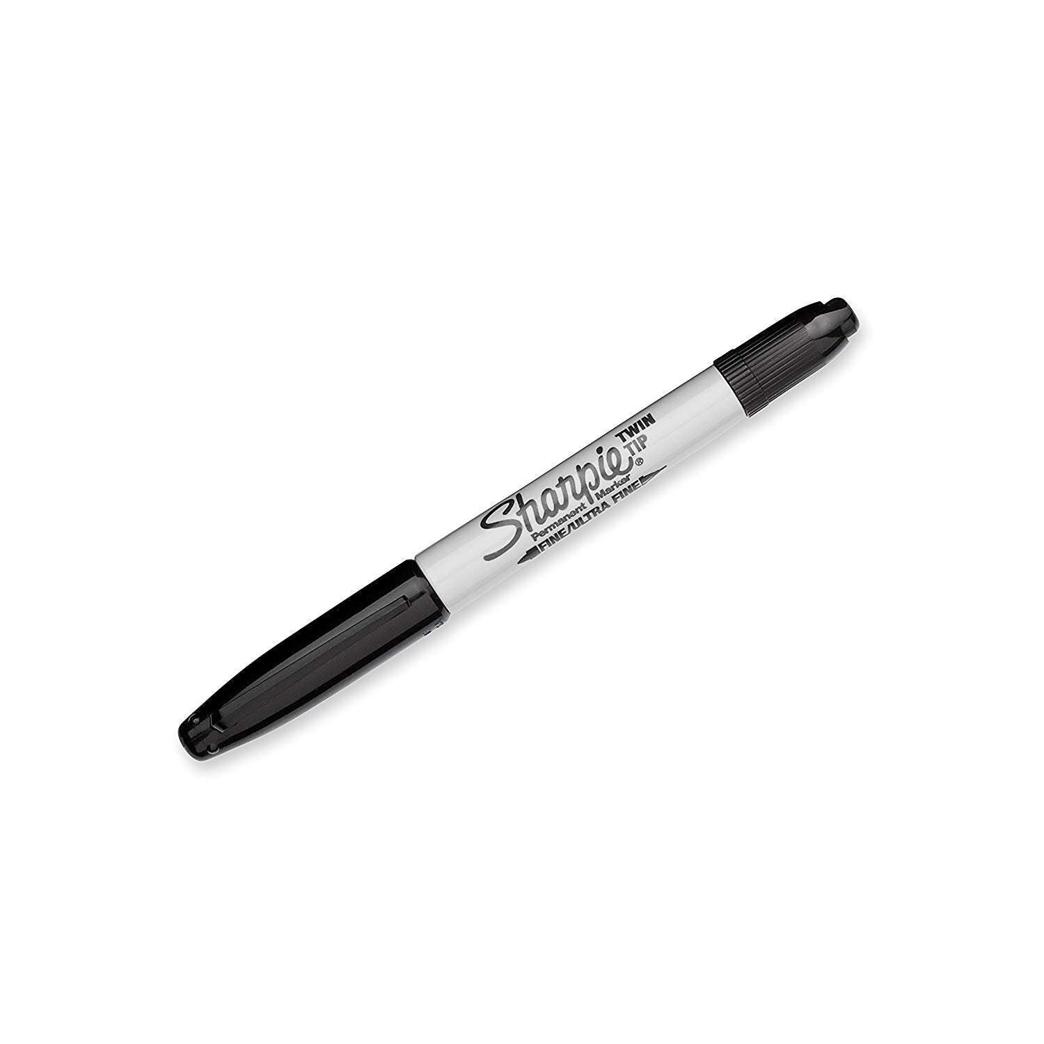 Sharpie Twin Tip Permanent Markers, Fine and Ultra Fine, Black, 24 Count