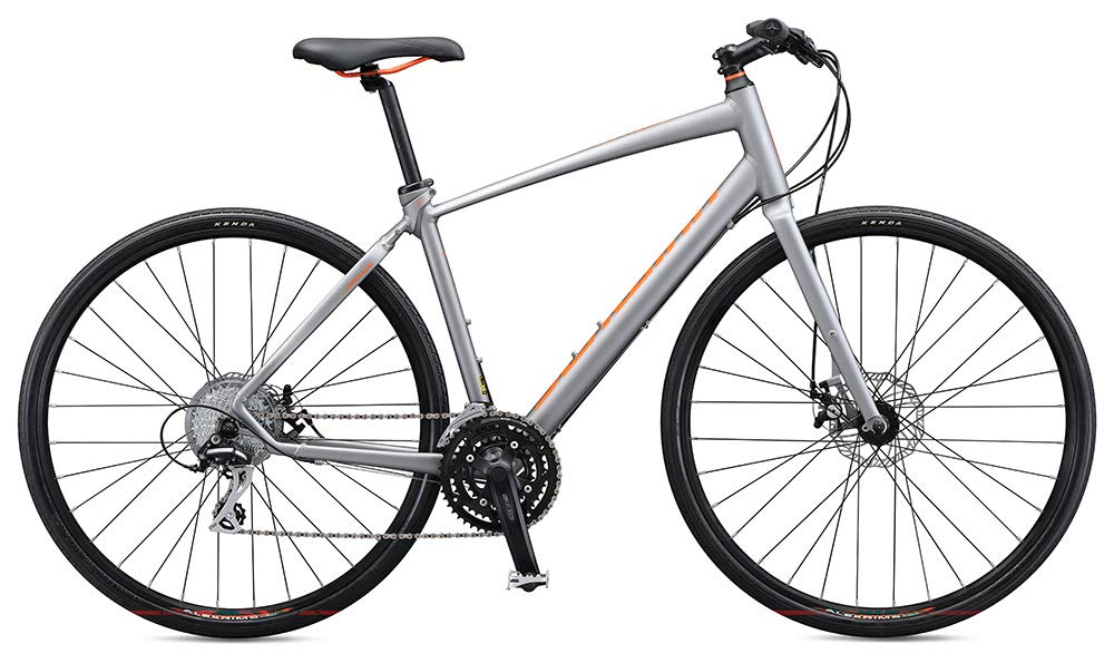 Schwinn Vantage F2 Mens/Womens Sport Hybrid Bike, 24-Speed Drivetrain, 56cm/Medium Aluminum Frame, Flat Bar, Disc Brakes, Smooth Ride Technology, Matte Grey