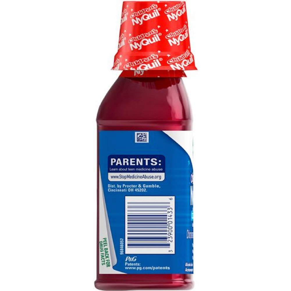 Vicks Childrens Nyquil Cold Cough Multi-Symptom Relief Liquid, Cherry 8 Oz (Pack of 2)