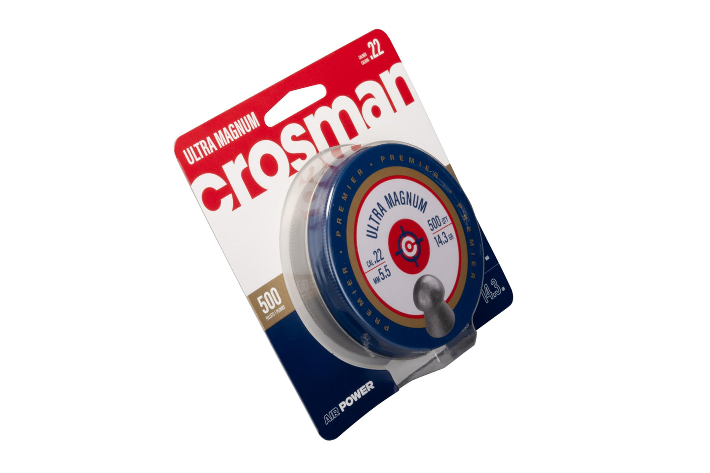 Crosman Premier LDP22 .22-Caliber Domed Pellets, Grey (500-Count)