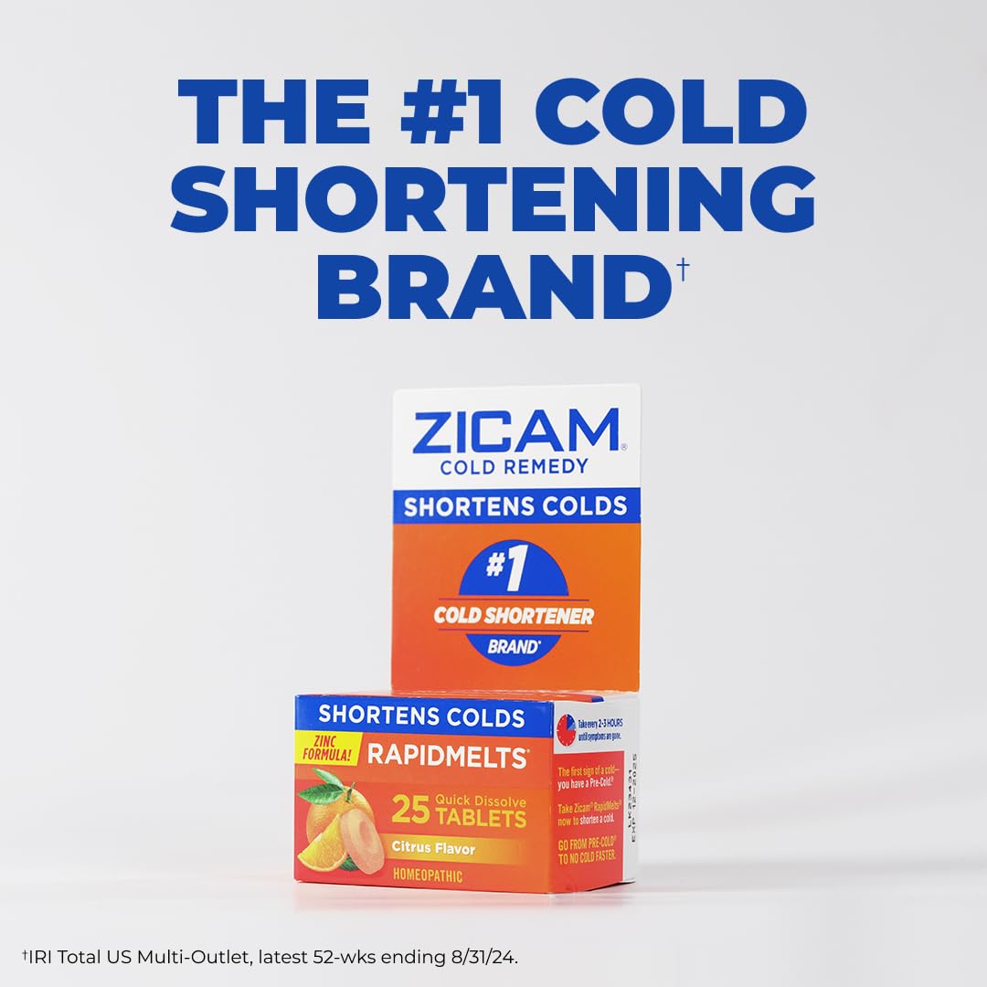 Zicam Cold Remedy Cold Shortening Medicated Nasal Swabs Zinc-Free 20ct