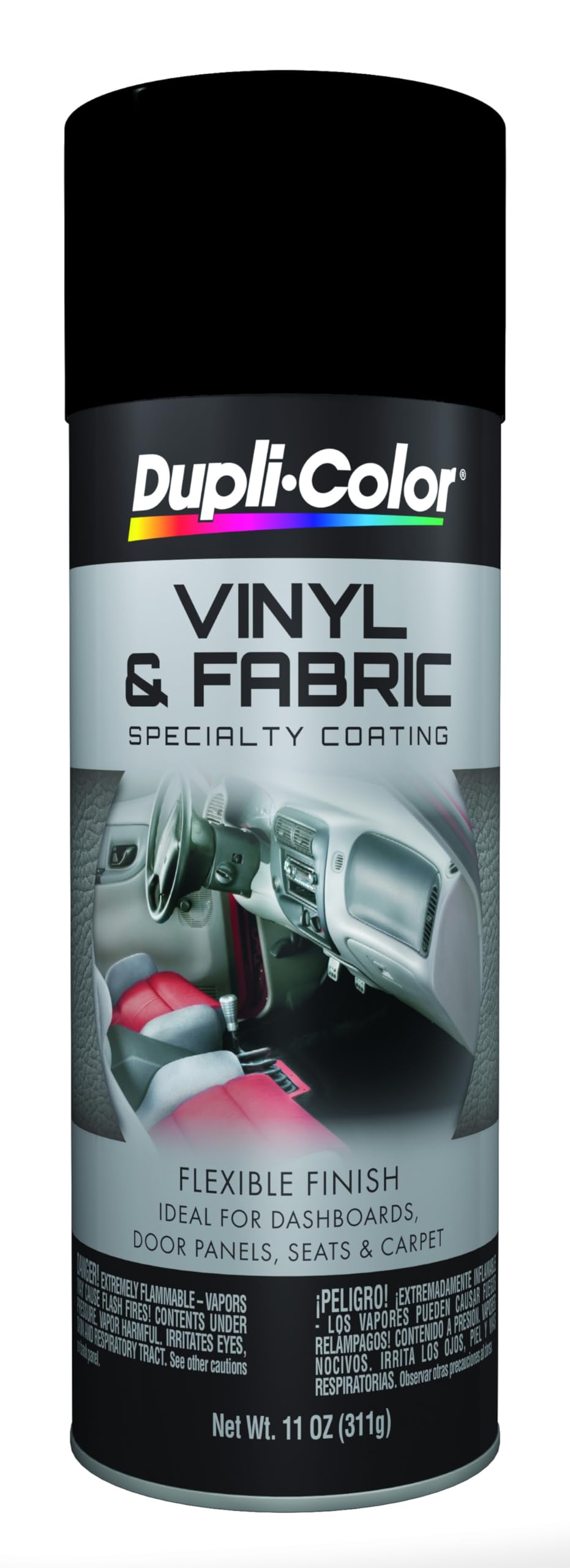 Dupli-Color HVP104 Vinyl and Fabric Coating Spray Paint - Gloss Black - 11 oz Aerosol Can