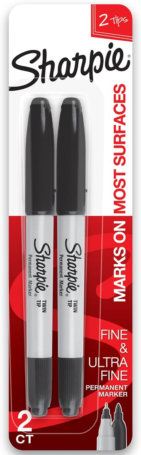 Sharpie Twin Tip 2 Pack Black product image 1
