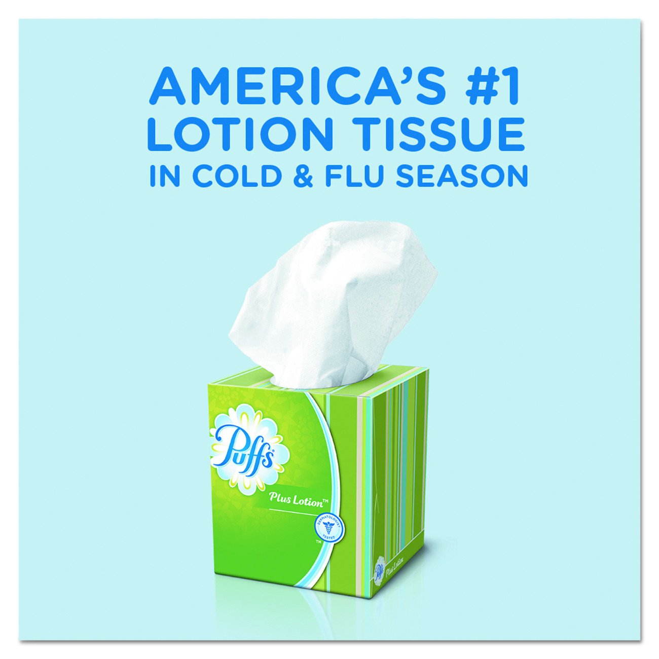 Puffs Plus Lotion Facial Tissues,4 count,pack of 6