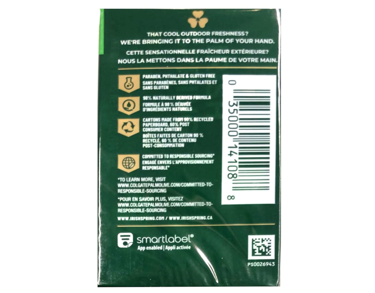 Irish Spring Deodorant Soap Original Bar, 3 Count 3.75 Ounce, 4 Packs, Total 12 Bars