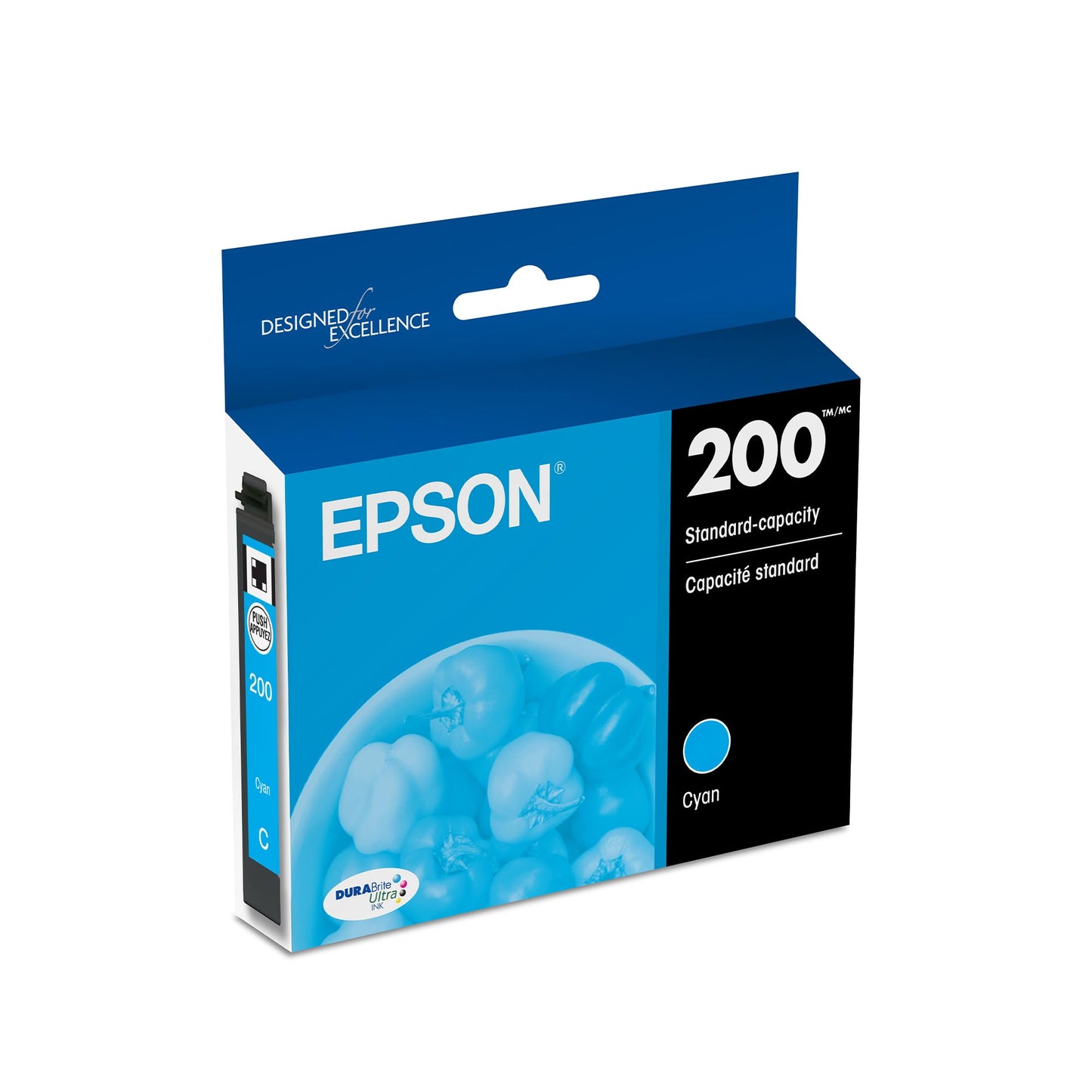 EPSON 200 DURABrite Ultra Ink Standard Capacity Cyan Cartridge (T200220-S) Works with WorkForce WF-2520, WF-2530, WF-2540, Expression XP-200, XP-300, XP-310, XP-400, XP-410